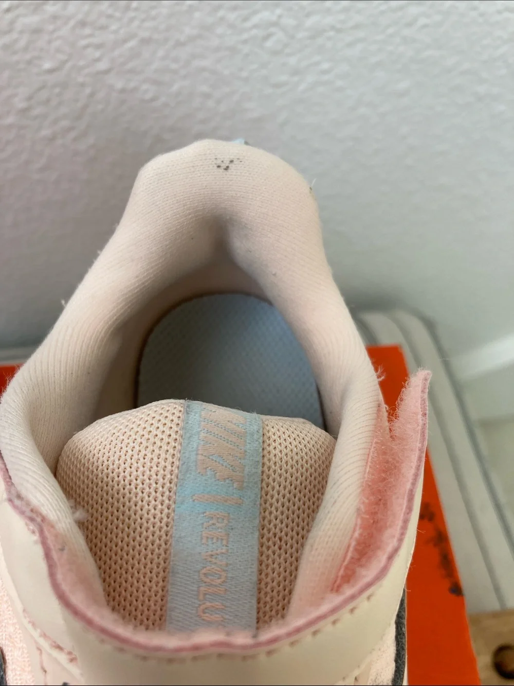 SALE! 50% Off Nike Kids Peach and White Lightweight Sneaker Size: 13c